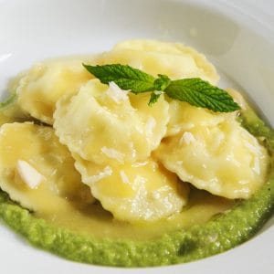 Margherite fave, menta e pecorino